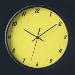 Yellow Black Colourful Bright Custom Colour Decor Clock<br><div class="desc">Printed in classy yellow and black custom colour background! You may change colours as you wish!</div>