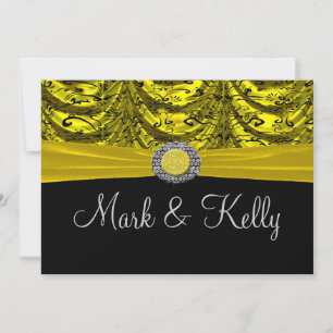 Yellow & Black Draped Baroque Announcement