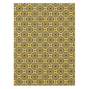 Yellow Black Flower Seamless Pattern Tablecloth