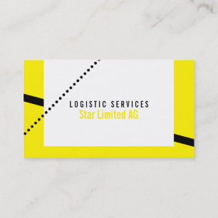 Yellow black geometric business card