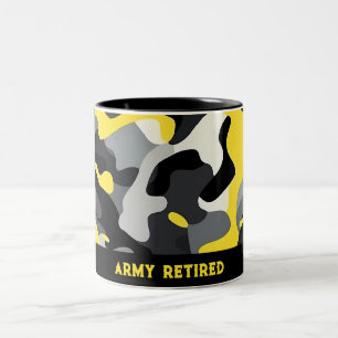 Yellow Black Grey Camouflage Mug