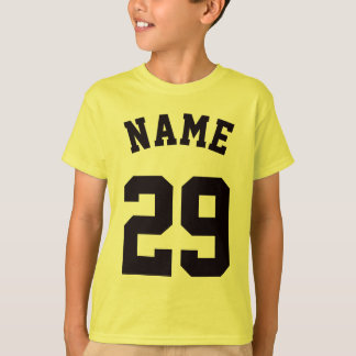 Yellow & Black Kids | Sports Jersey Design T-Shirt