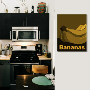Yellow & Black Kitchen Wall Decor - Poster