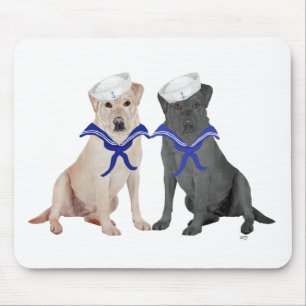 Yellow & Black Labrador Retrievers Mouse Pad