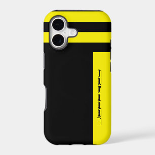 Yellow & Black Minimalist, Custom with Name