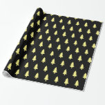 Yellow Black Minimalist PINE TREE CHRISTMAS CUSTOM Wrapping Paper<br><div class="desc">Cute Black and Yellow Christmas tree Pine Patterned Wrapping Paper.
Customisable background colour!
A cute idea for your minimal christmas!!</div>
