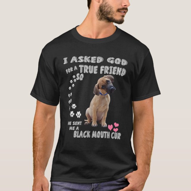 Yellow Black Mouth Dog Lovers, Cute Southern Black T-Shirt (Front)