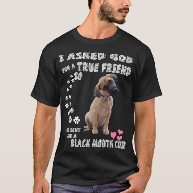 Yellow Black Mouth Dog Southern Black Mouth Cur T-Shirt (Front)