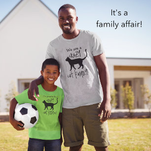 Yellow Black Personalised Crazy Cat Kiddo T-Shirt