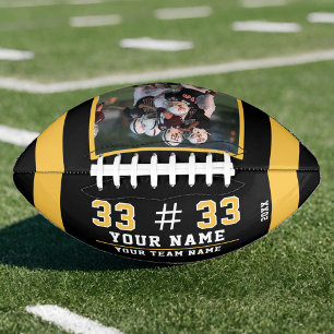 Yellow Black Player Name Number Team Photo Football