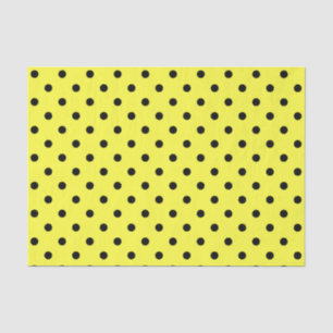 Yellow & Black Polka Dots Tissue Paper