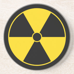 Yellow & Black Radiation Symbol Coaster