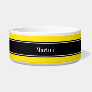 Yellow, Black Ribbon Name Monogram