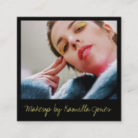 Yellow Black Simple Retro Makeup Artist Photo