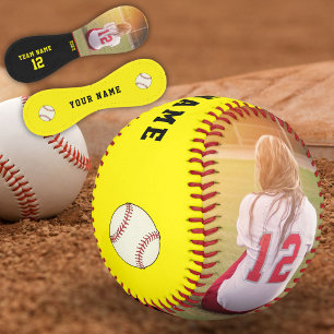 Yellow Black Team Name Player Number Photo Softball