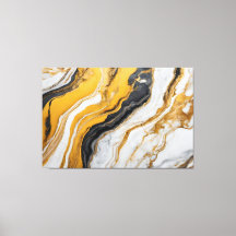 Yellow, black, white Abstract Frame