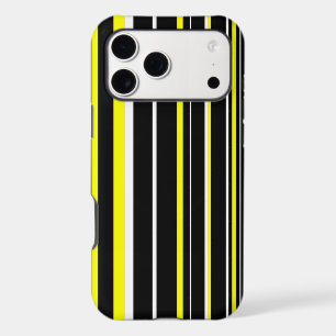 Yellow, Black, White Barcode Stripe