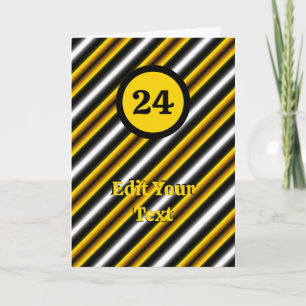 Yellow Black White Rainbow Stripes Card