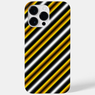 Yellow Black White Rainbow Stripes Case-Mate iPhone 14 Pro Max Case