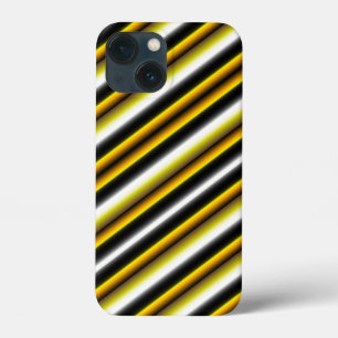 Yellow Black White Rainbow Stripes iPhone 13 Mini Case