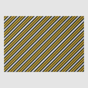 Yellow Black White Rainbow Stripes Tissue Paper