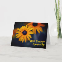 Yellow Blackeyed Susan Garden Flower With Sympathy