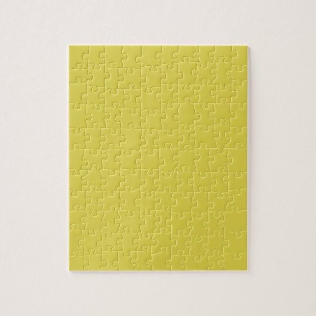 Yellow Blank Plain DIY template add text photo Jigsaw Puzzle (Vertical)