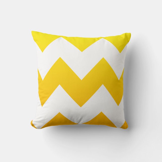 Yellow Blend Chevron Pattern Cushion (Front)