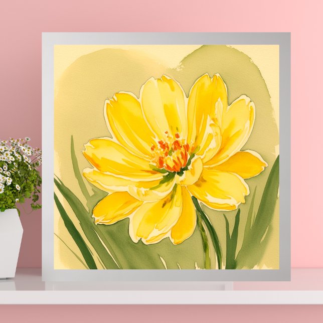 Yellow Blooming Flower design Poster (Creator Uploaded)