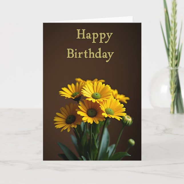 Yellow Blossom Birthday Card (Front)