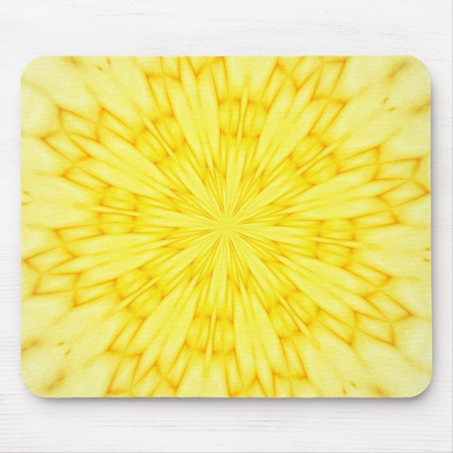 Yellow Blossom Fractal Mouse Pad (Front)