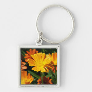 Yellow Blossoms Flowers Art Peace Love Destiny Key Ring
