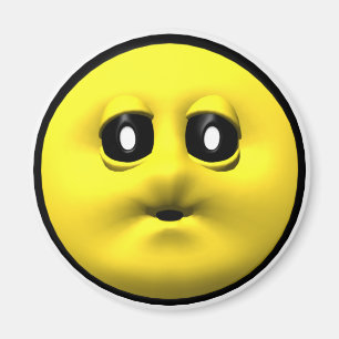 Yellow blowing a kiss magnet