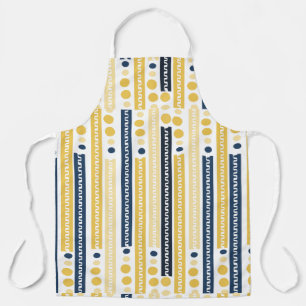 Yellow & Blue Abstract Apron