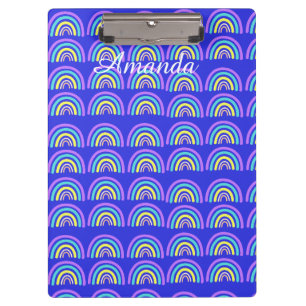 Yellow,blue and Purple Rainbow Clipboard