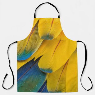 YELLOW BLUE AND RED BIRDS OF PARADISE FLOWER APRON