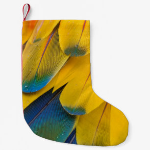 YELLOW BLUE AND RED BIRDS OF PARADISE FLOWER SMALL CHRISTMAS STOCKING
