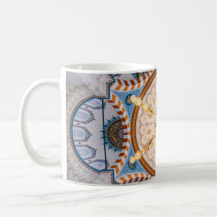 Yellow, blue, and yellow ceiling design coffee mug