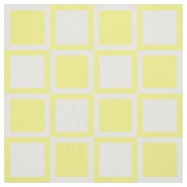 Yellow Blue Bold Mod Squares ~ large scale Fabric (Swatch)