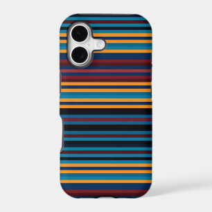 Yellow Blue Brown Stripes Background