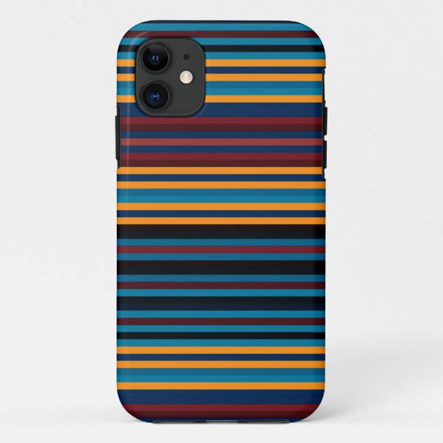 Yellow Blue Brown Stripes Background Case-Mate iPhone Case (Back)