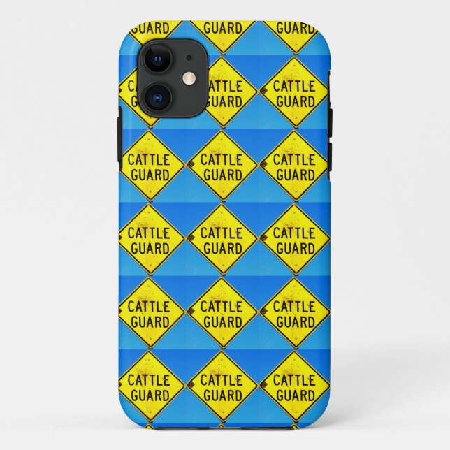 yellow blue diamonds cattle guard case (Back)