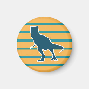 Yellow blue dinosaur t-rex magnet