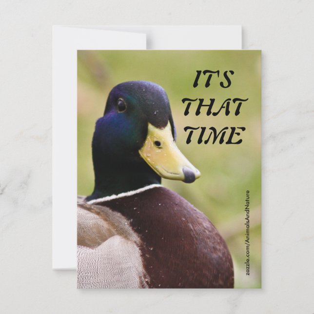 Yellow & Blue Duck Hunting Party Invitation (Front)