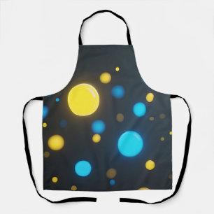 Yellow Blue Glowing Orbs Apron