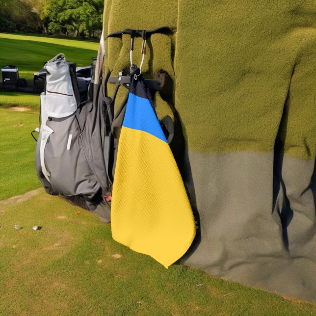 Yellow Blue Golf Towel (Golf Towel)