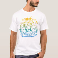 Yellow Blue Gradient Peace Quote for Plush Makers