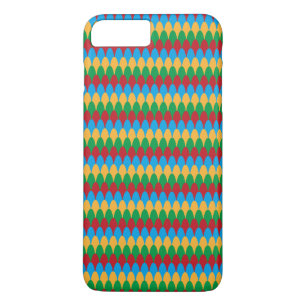 Yellow Blue Green & Red Geometric Scallops iPhone 8 Plus/7 Plus Case