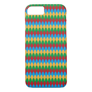 Yellow Blue Green & Red Geometric Scallops iPhone 8/7 Case