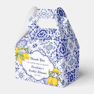 Yellow Blue Lemon Main Squeeze Bridal Shower Favour Box